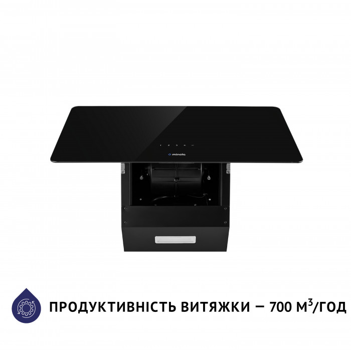 Витяжка декоративна похила MINOLA HVS 6224 BL 700 LED