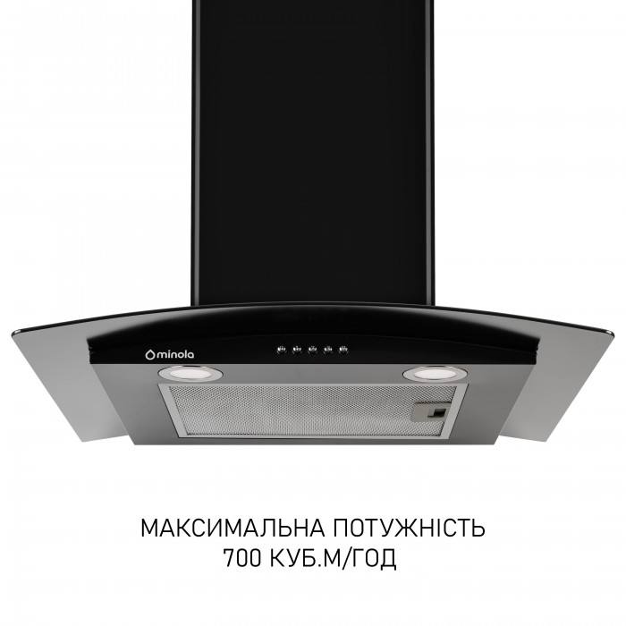 Витяжка декоративна зі склом MINOLA MTG 6242 BL LED