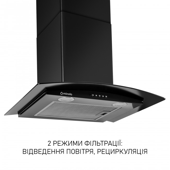 Витяжка декоративна зі склом MINOLA MTG 6242 BL LED