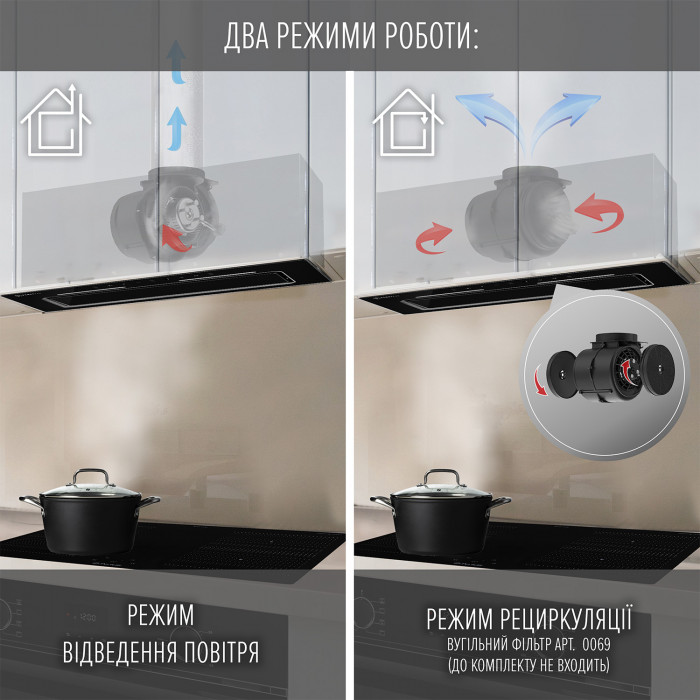 Витяжка повновбудована PERFELLI NUOVA 6JWRB NERO