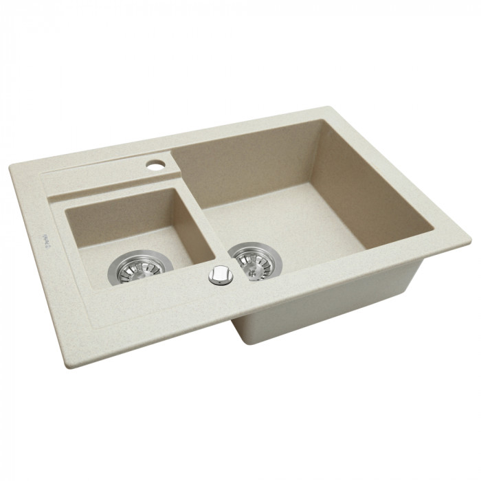 Мийка кухонна гранітна PERFELLI GRANZE PGG 506-67 LIGHT BEIGE