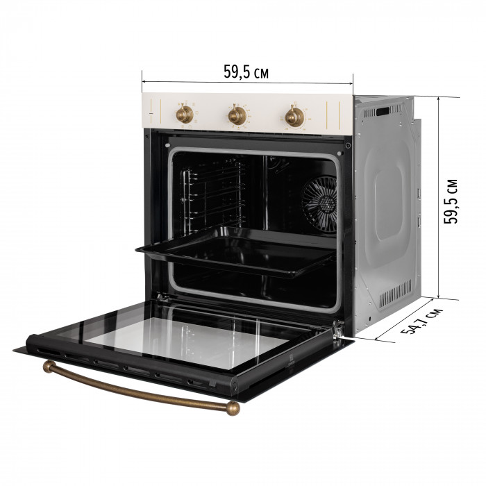 Духова шафа електрична PERFELLI RETRO 6M8L BEIGE