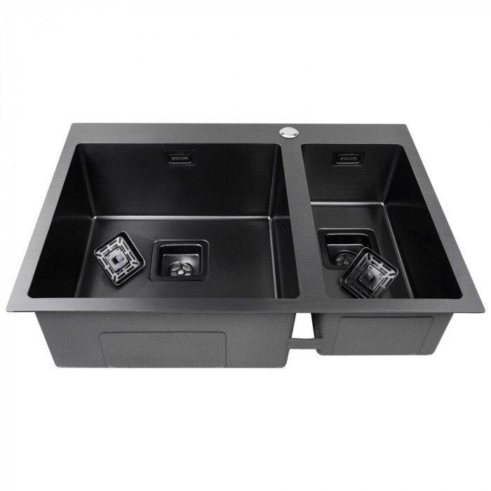 Мийка кухонна нержавіюча сталь WEILOR FILIGRAN WRC DB6950 GRAPHIT