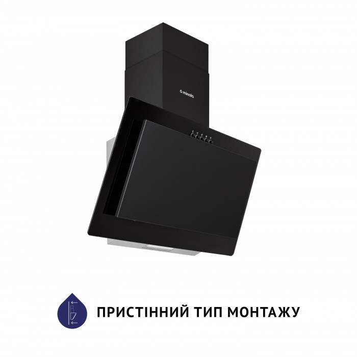 Витяжка декоративна похила MINOLA HDN 6124 BL LED