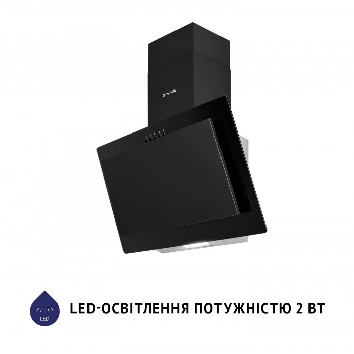 Витяжка декоративна похила MINOLA HDN 6124 BL LED