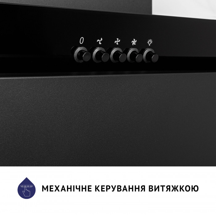 Витяжка декоративна похила MINOLA HDN 6124 BL LED