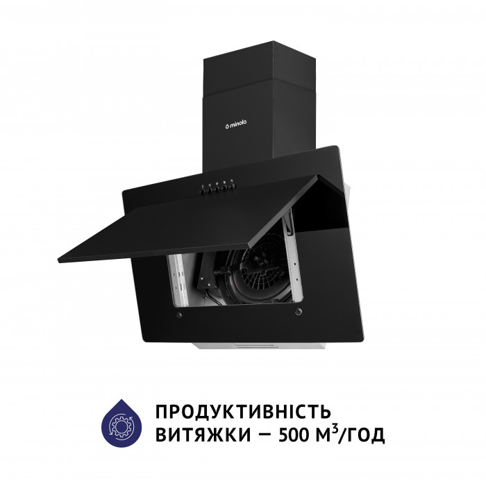 Витяжка декоративна похила MINOLA HDN 6124 BL LED