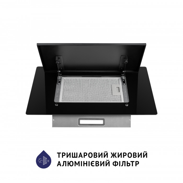 Витяжка декоративна похила MINOLA HDN 6124 BL LED