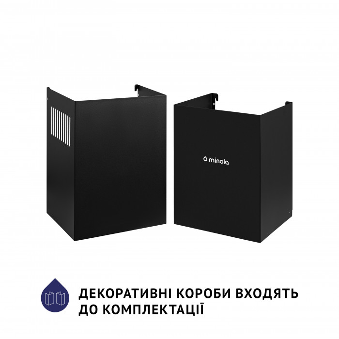 Витяжка декоративна похила MINOLA HDN 6124 BL LED