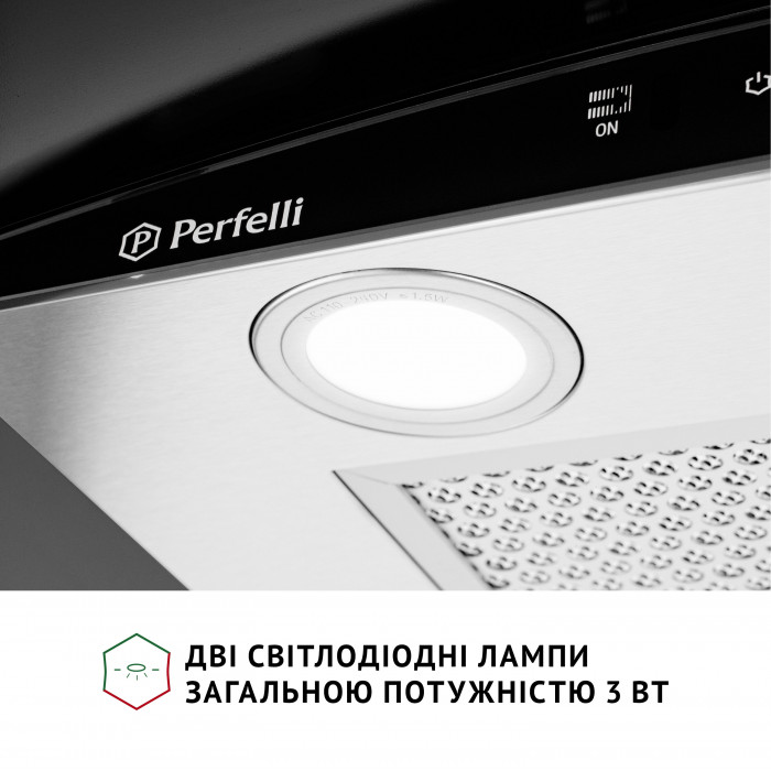Витяжка декоративна зі склом PERFELLI GRASSI 6PWX INOX