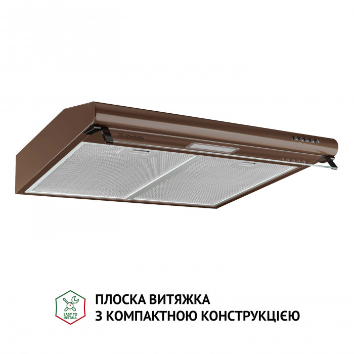 Витяжка плоска PERFELLI PL 6144 Dark BR LED