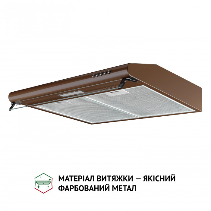 Витяжка плоска PERFELLI PL 6144 Dark BR LED
