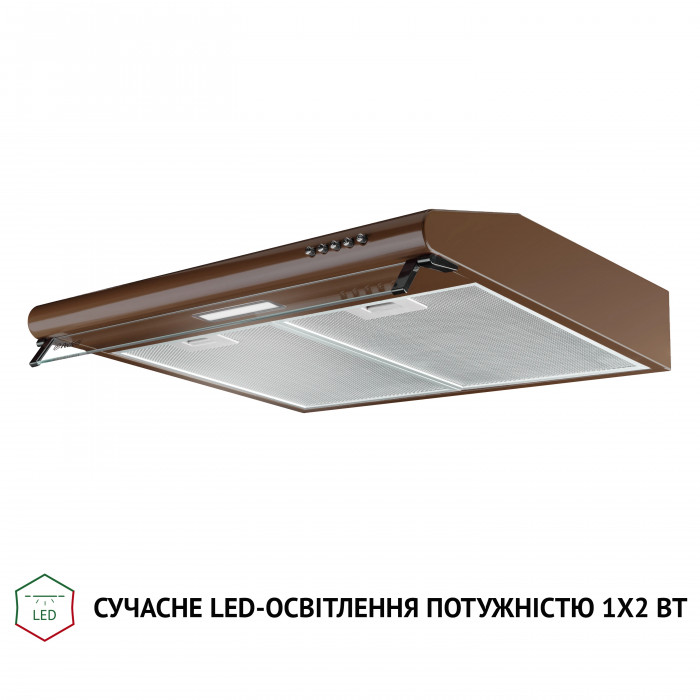 Витяжка плоска PERFELLI PL 6144 Dark BR LED