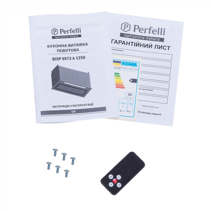 Витяжка повновбудована PERFELLI BISP 6973 A 1250 IV LED Strip