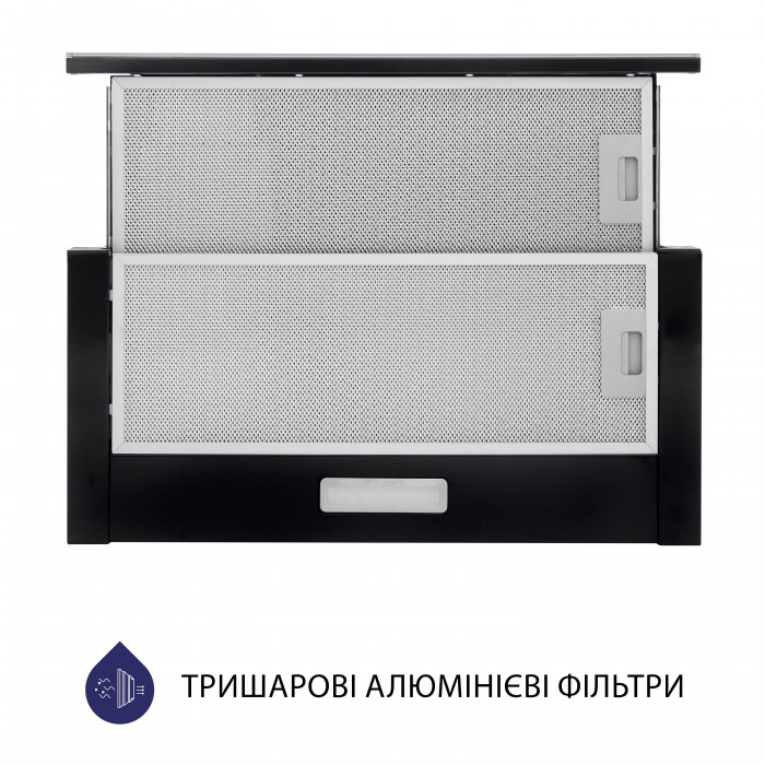 Витяжка телескопічна MINOLA HTLS 6734 BL 1100 LED GLASS