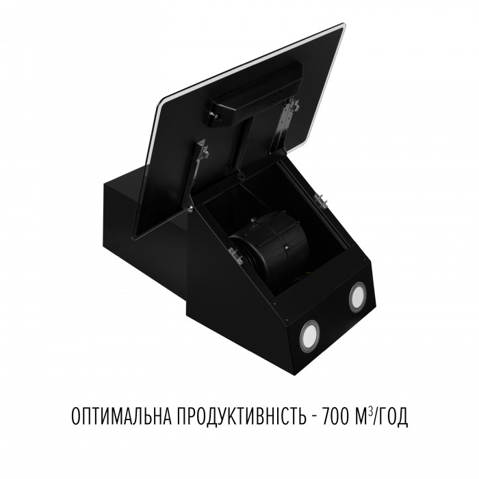 Витяжка декоративна похила PERFELLI VIO 6HW NERO