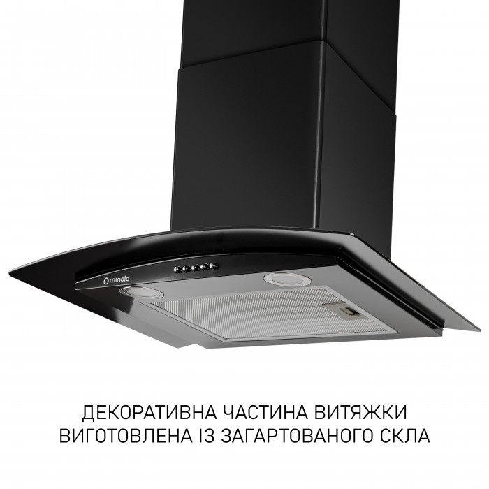 Витяжка декоративна зі склом MINOLA MTG 6642 BL LED