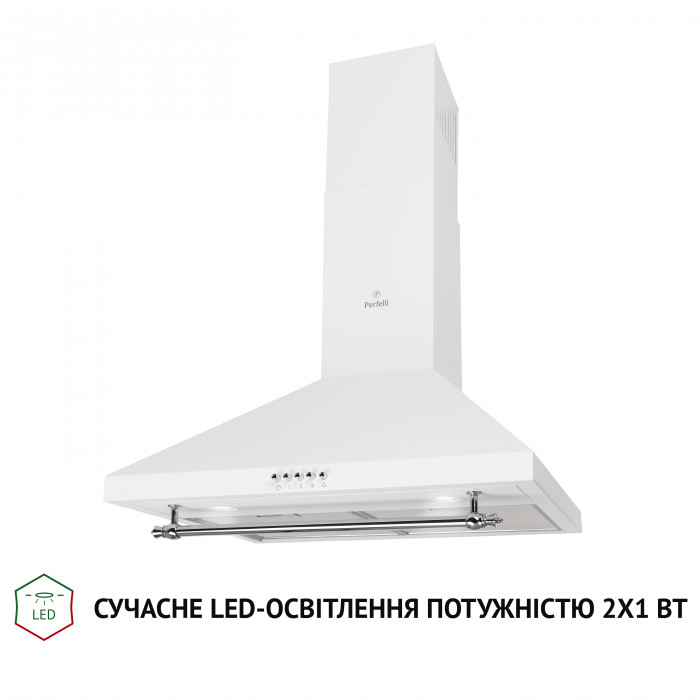 Витяжка купольна PERFELLI K 6432 WH 850 LED RETRO