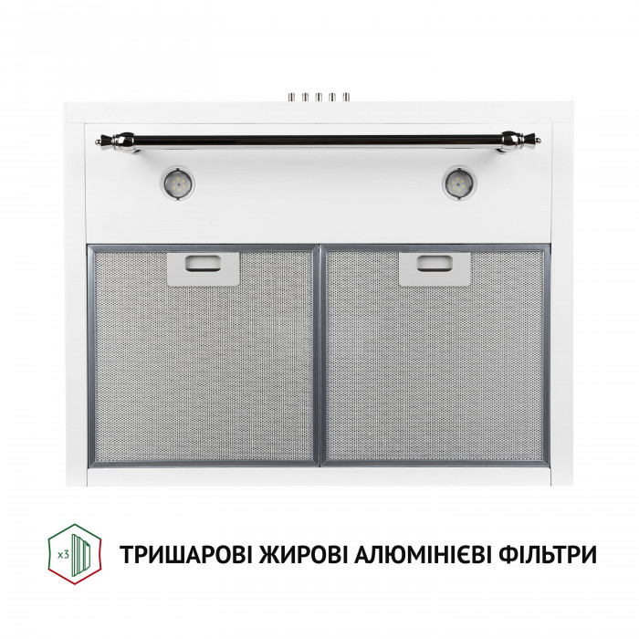 Витяжка купольна PERFELLI K 6432 WH 850 LED RETRO