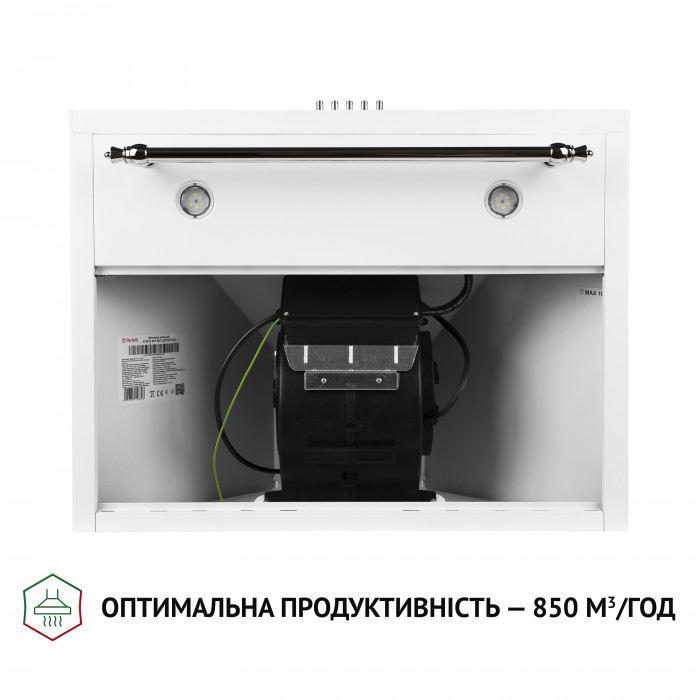 Витяжка купольна PERFELLI K 6432 WH 850 LED RETRO