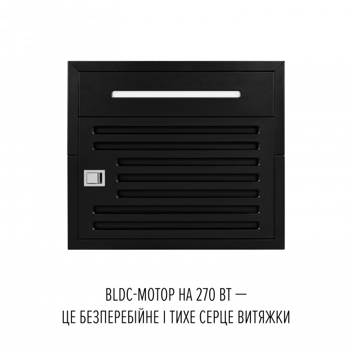 Витяжка острівна PERFELLI DESIGN QUATTRO 41 NERO SILENZIO