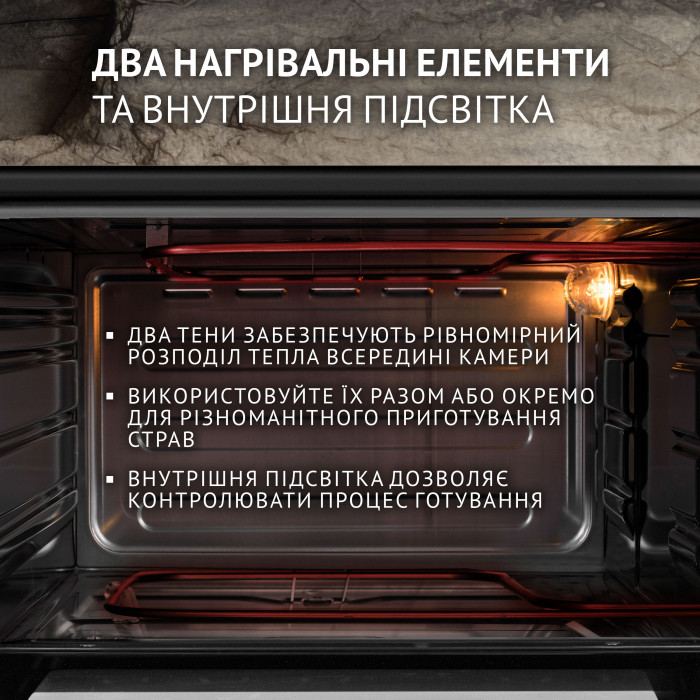 Електрична піч PERFELLI CLASSIC 37 BLACK