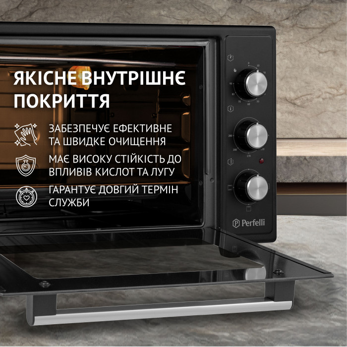 Електрична піч PERFELLI CLASSIC 37 BLACK