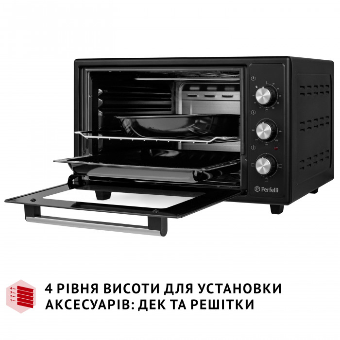 Електрична піч PERFELLI CLASSIC 37 BLACK