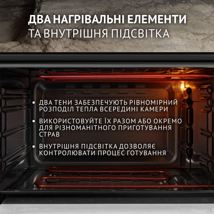 Електрична піч PERFELLI CLASSIC 48 BLACK