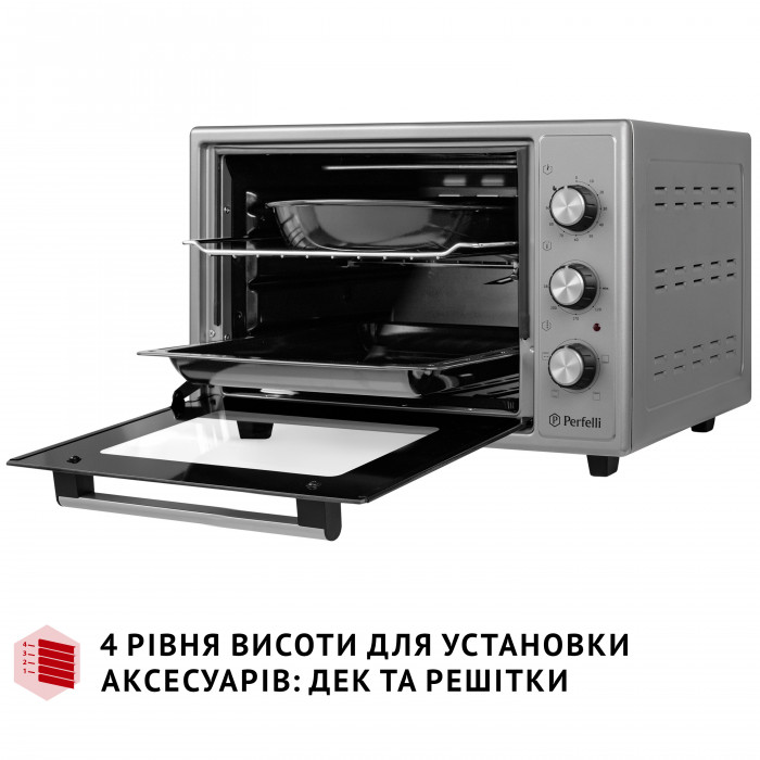 Електрична піч PERFELLI MIRAGE 37 GREY