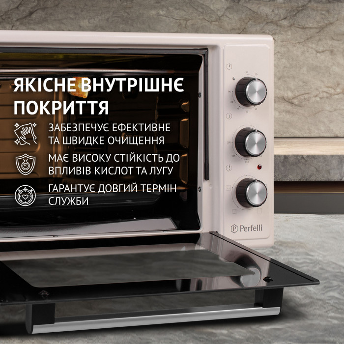 Електрична піч PERFELLI MIRAGE 37 IVORY