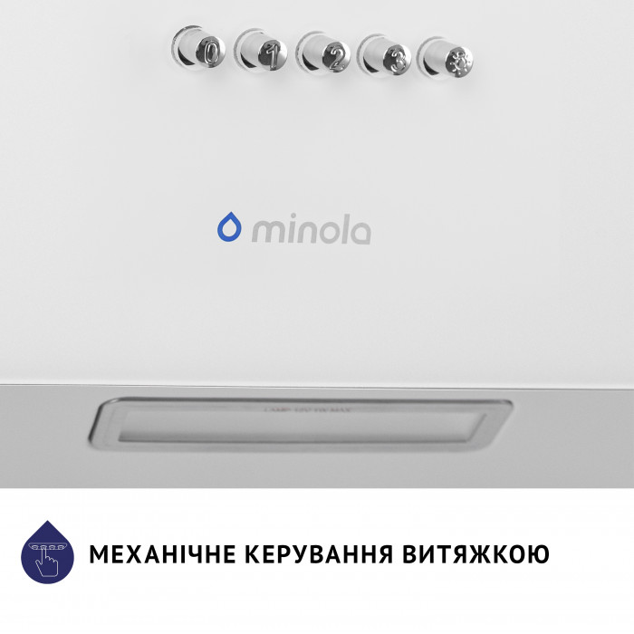 Витяжка декоративна похила MINOLA HDN 5224 WH 700 LED