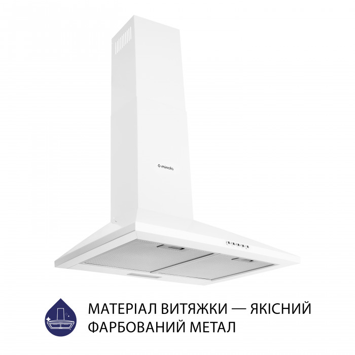 Витяжка купольна MINOLA HK 6614 WH 1000 LED