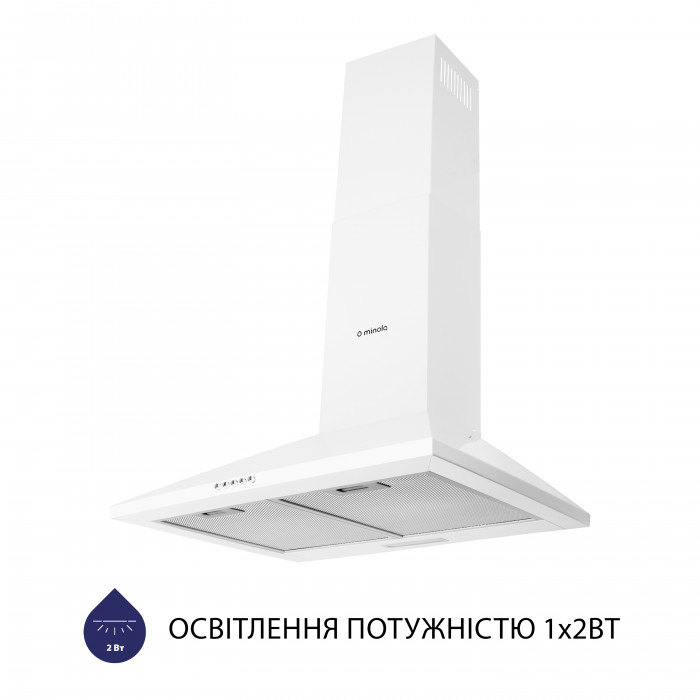 Витяжка купольна MINOLA HK 6614 WH 1000 LED