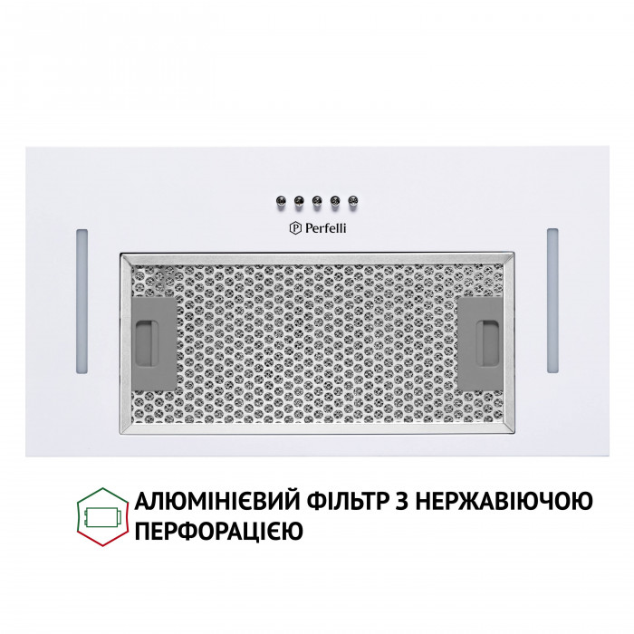 Витяжка повновбудована PERFELLI BI 5453 WH 850 LED Strip