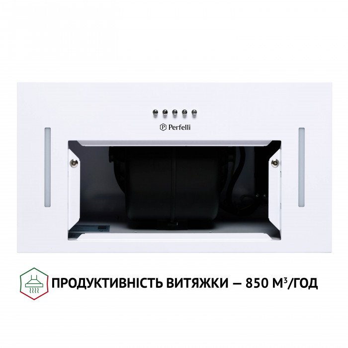 Витяжка повновбудована PERFELLI BI 5453 WH 850 LED Strip