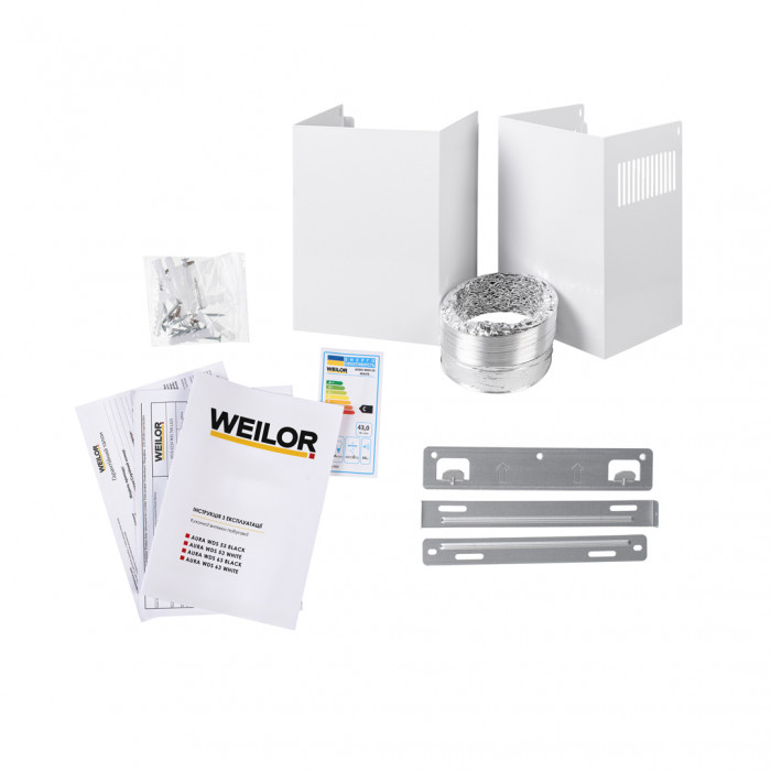 Витяжка декоративна похила WEILOR AURA WDS 53 WHITE