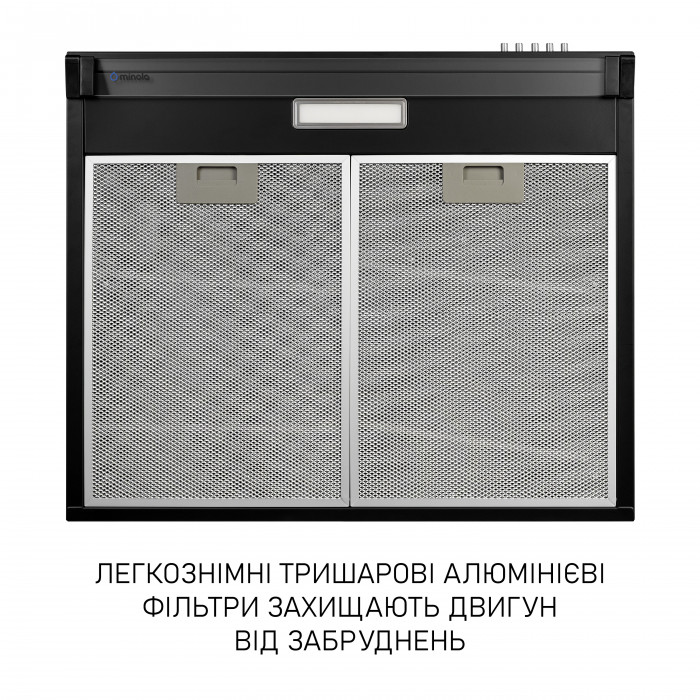 Витяжка плоска MINOLA HPL 633 BL