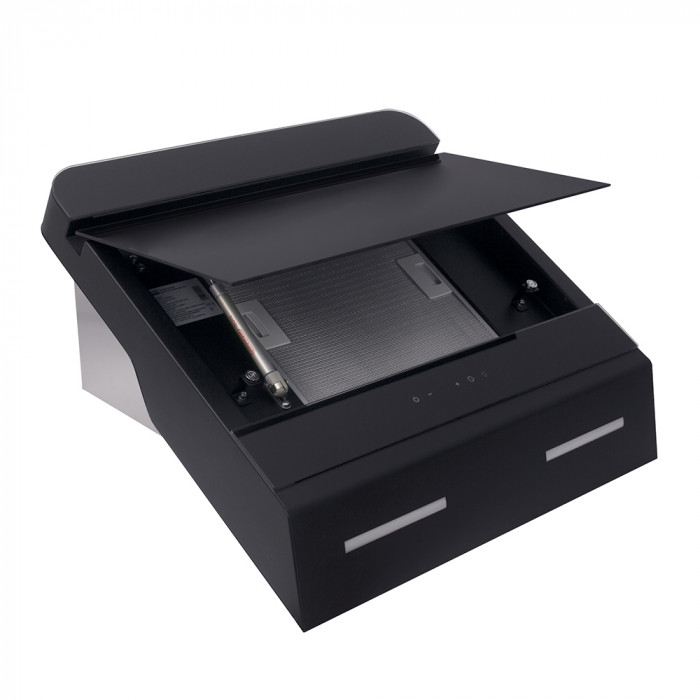 Витяжка декоративна похила PERFELLI DNS 9723 B 1100 BL LED Strip