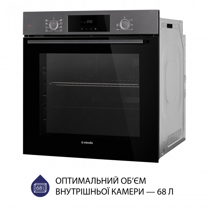 Духова шафа електрична MINOLA EOD 6804 Platinum Gray