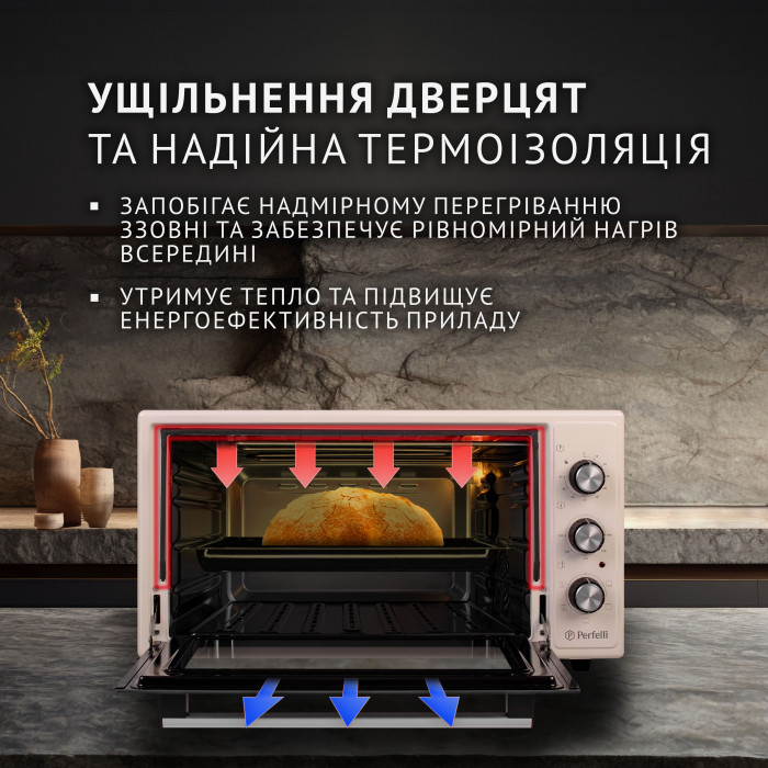 Електрична піч PERFELLI TRIMO 48 IVORY
