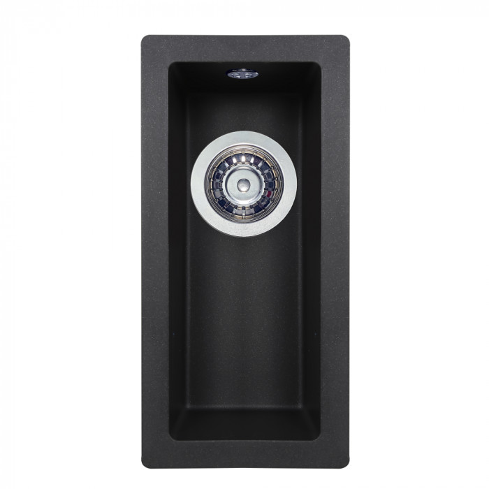 Мийка кухонна гранітна PERFELLI ESTO PGE 101-22 BLACK METALLIC