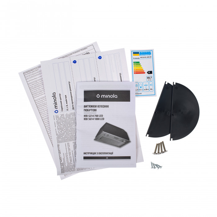 Витяжка повновбудована Minola HBI 5614 BLF 1000 LED