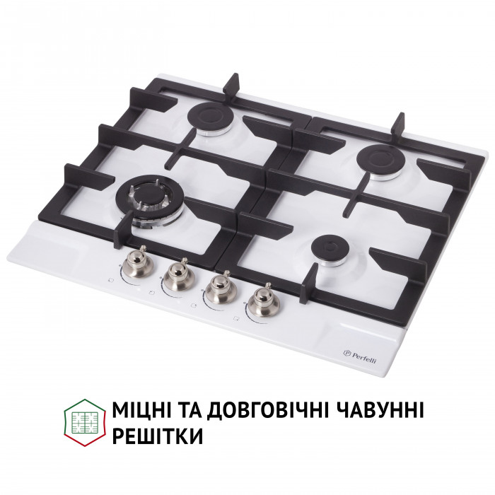 Варильна поверхня на металі PERFELLI HGM 61637 WH RETRO