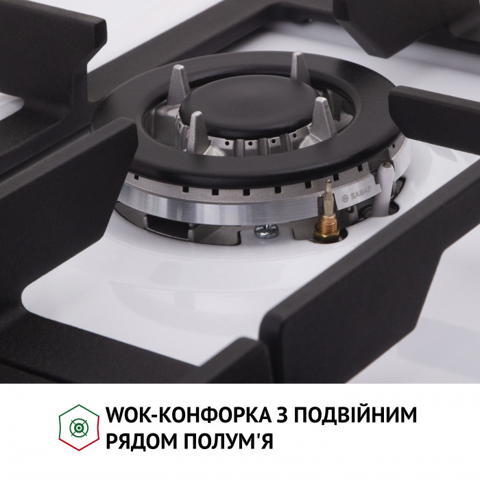 Варильна поверхня на металі PERFELLI HGM 61637 WH RETRO