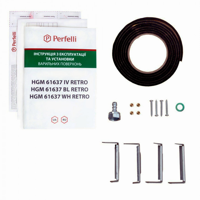 Варильна поверхня на металі PERFELLI HGM 61637 WH RETRO