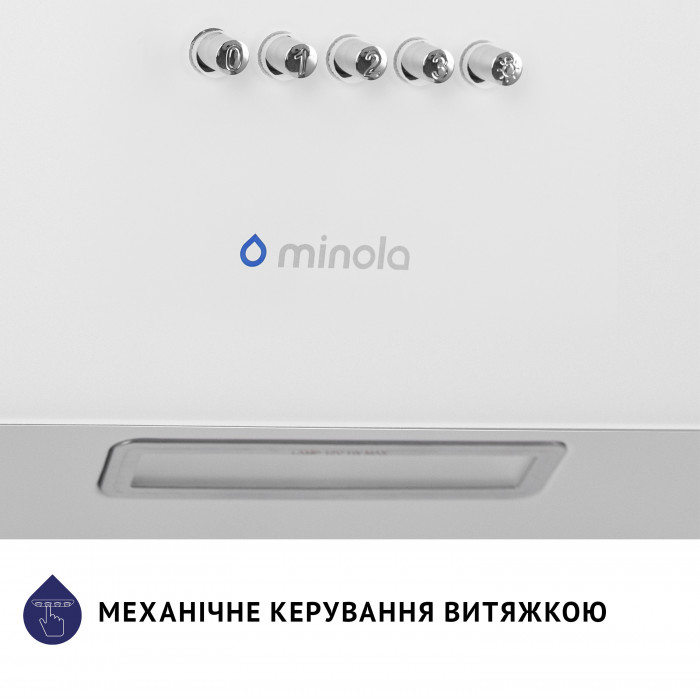 Витяжка декоративна похила MINOLA HDN 6224 WH 700 LED