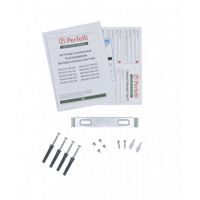Витяжка декоративна похила PERFELLI DN 6472 D 850 BL LED