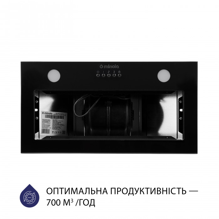 Витяжка повновбудована MINOLA HBI 5262 BL GLASS 700 LED