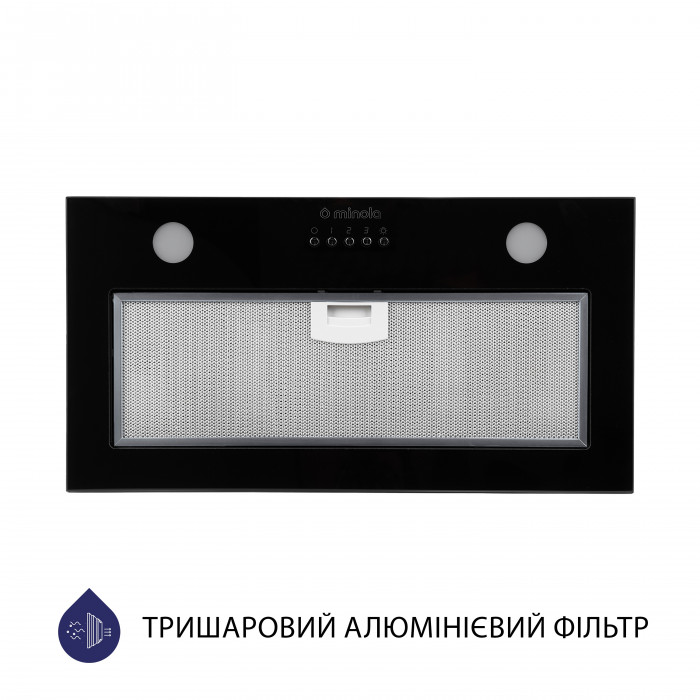 Витяжка повновбудована MINOLA HBI 5262 BL GLASS 700 LED